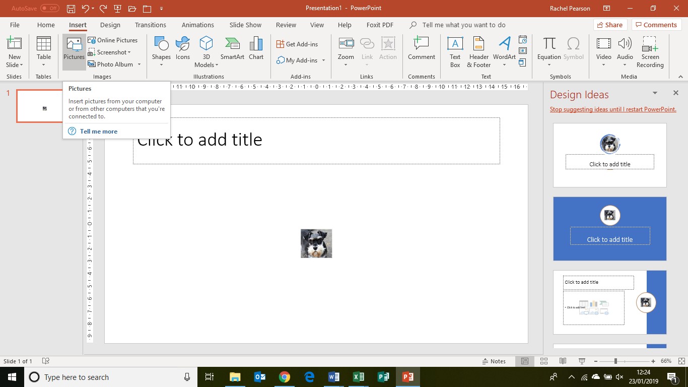PowerPoint Basics Pictures - second way step 1