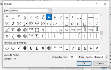 word basics defining new bullet points - symbol image