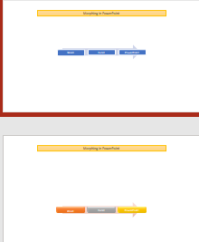 Morphing transition diagram