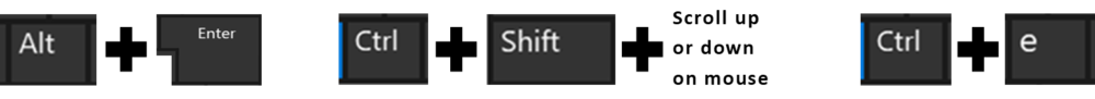 Excel Shortcuts Part 3: alt+enter key, ctrl+shift+scroll up or down on mouse and Ctrl+e keyboard shortcuts