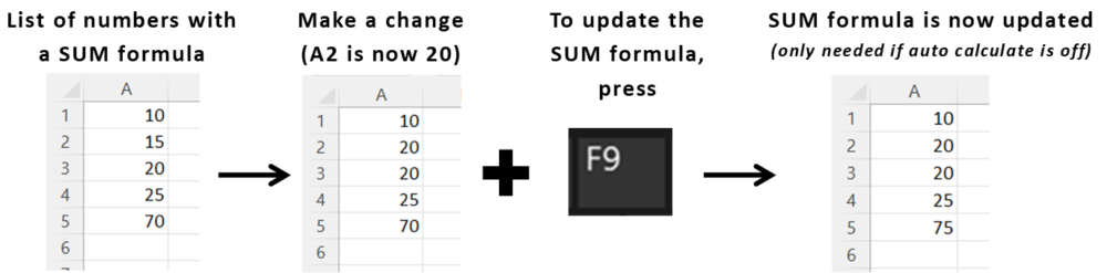 Excel Shortcuts Part 5: F9 - update formula manually screenshot