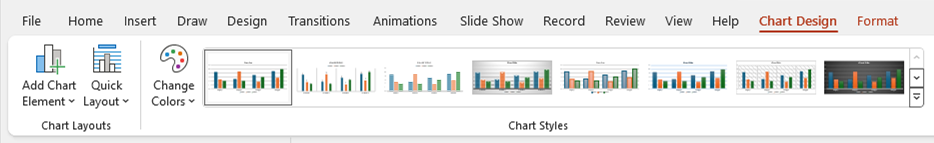 Inserting Charts in PowerPoint formatting image 1