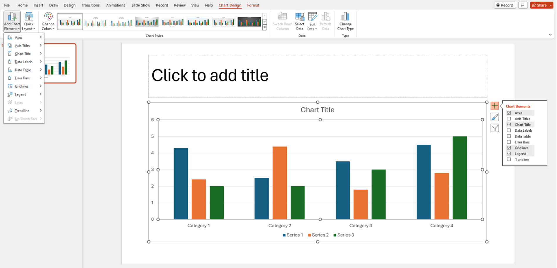 Inserting Charts in PowerPoint formatting image 2